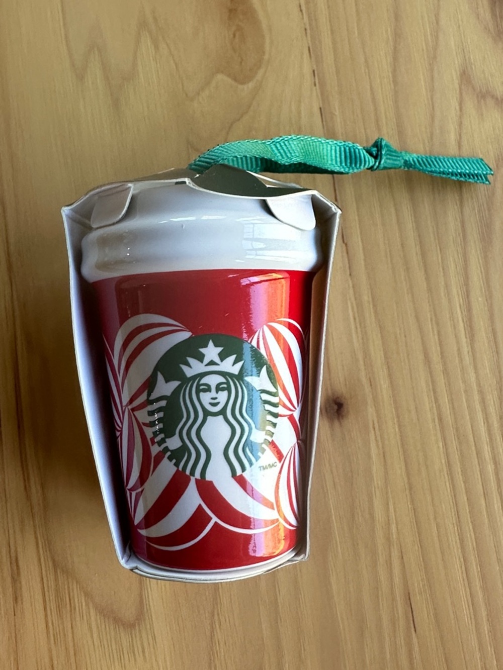 Starbucks Red, White & Green Holiday Cup Ornament